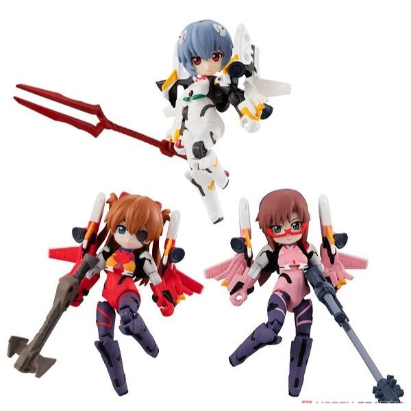 Desktop army Eva福音戰士 全新未拆 三款各一 一中盒販售 可動盒玩 需組裝  內含三隻角色各一-細節圖3