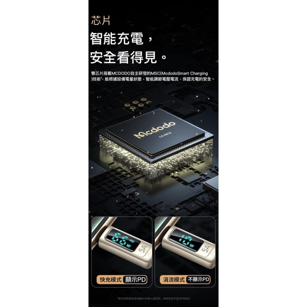 Mcdodo 天眼 數字 快充 TypeC to USB 充電線 安卓TypeC 麥多多 液晶 顯示 傳輸線 快充線-細節圖5