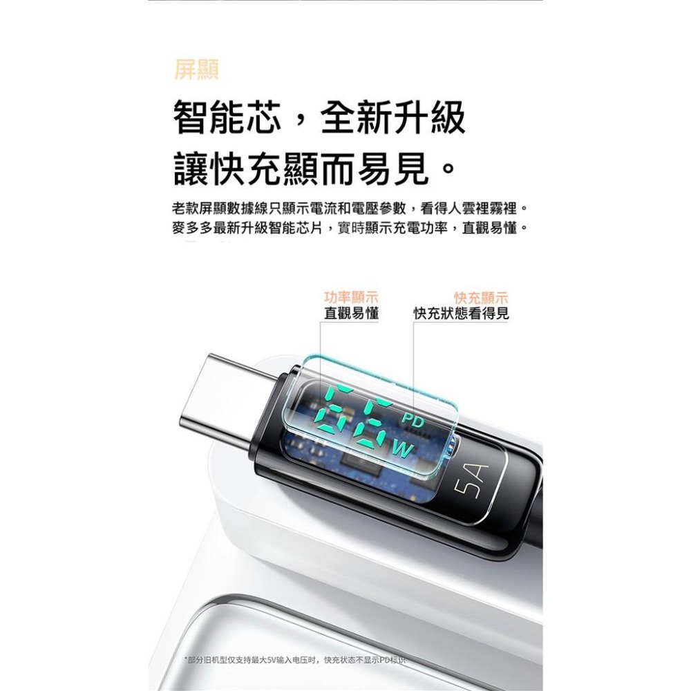 Mcdodo 天眼 數字 快充 TypeC to USB 充電線 安卓TypeC 麥多多 液晶 顯示 傳輸線 快充線-細節圖7