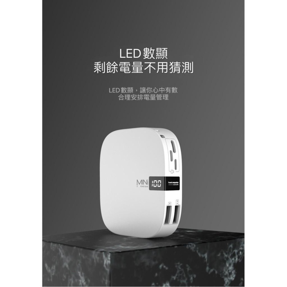 ONAIR 迷你 液晶行動電源 10000mAh 智能晶片 大容量 小體積 LED 行動電源 行動充 充電寶 液晶顯示-細節圖2