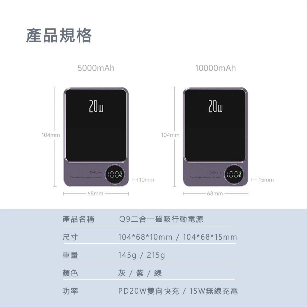【7-ELEVEN 門市團購】ONAIR 金屬質感 Q9 磁吸 快充 行動電源 5000 / 10000 mAh-細節圖11