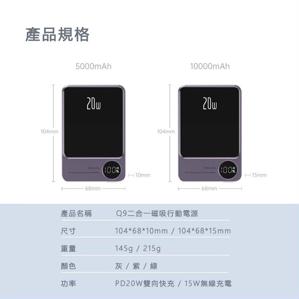 【限時購】ONAIR 金屬質感 Q9 磁吸 快充 行動電源 5000 / 10000 mAh-細節圖11