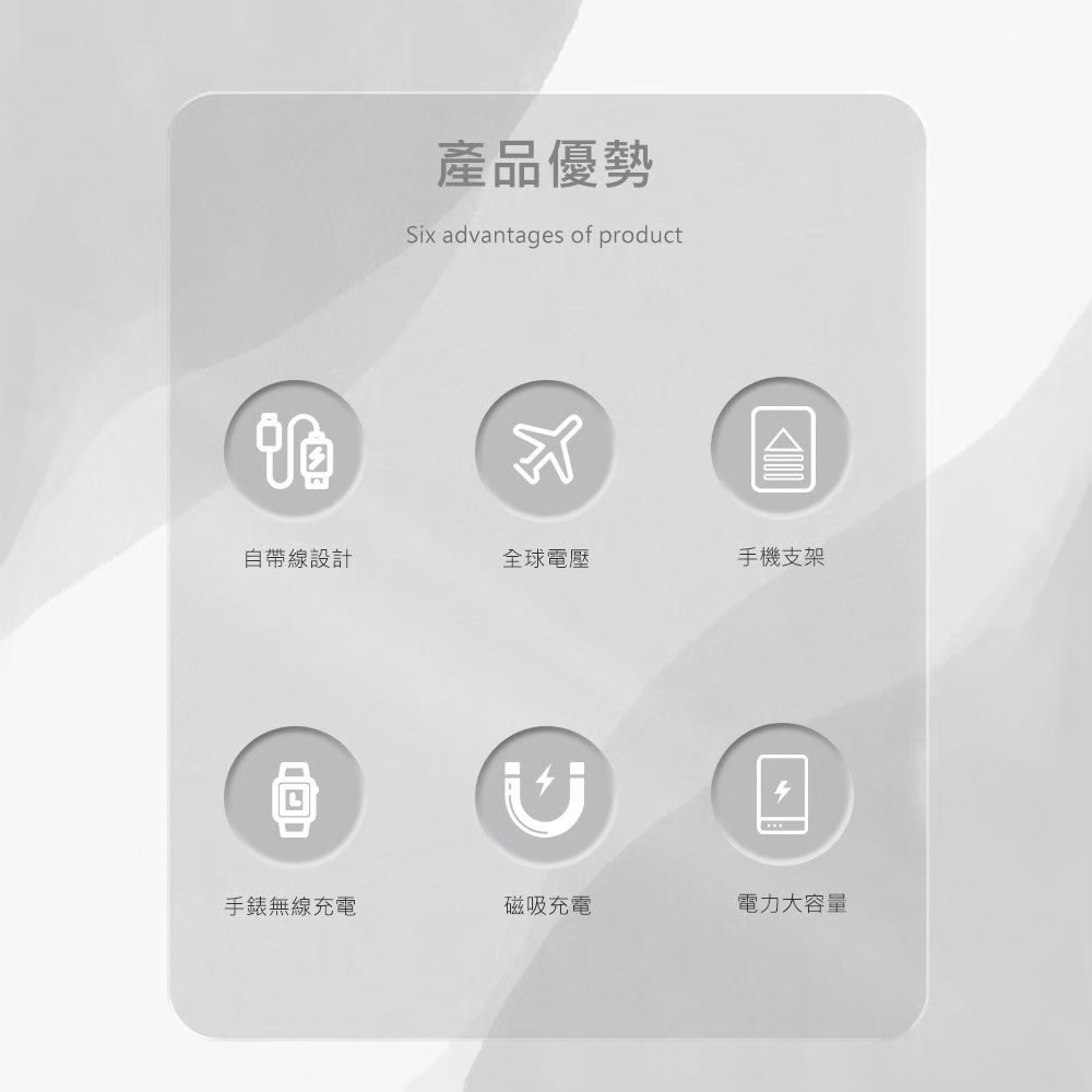 【限時購】ONAIR 行動電源 快充 磁吸 可拆式 自帶線 支架 充手錶 15000mAh-細節圖8