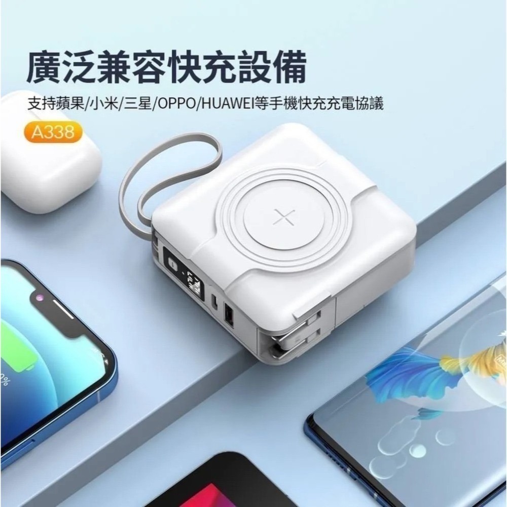 萬能充 五合一 萬能 行動電源 自帶線 支架 插頭 10000mAh 15000mAh-細節圖6