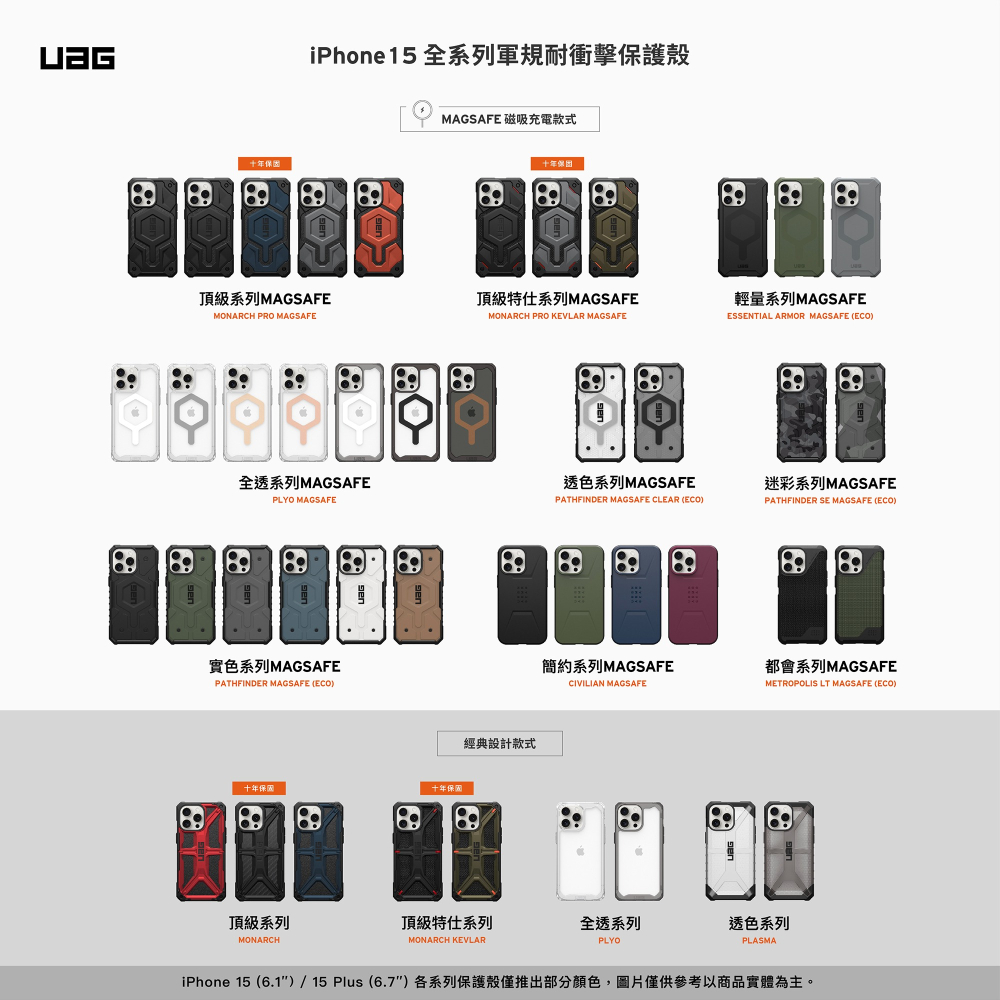 UAG iPhone15  磁吸 MagSafe 簡約 耐衝擊 保護殼 手機殼 防摔殼-細節圖6
