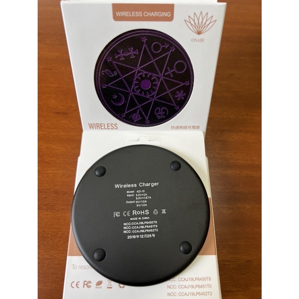 ONAIR 超薄鋁合金 魔法陣 無線 充電器 送 充電頭 充電盤-細節圖5