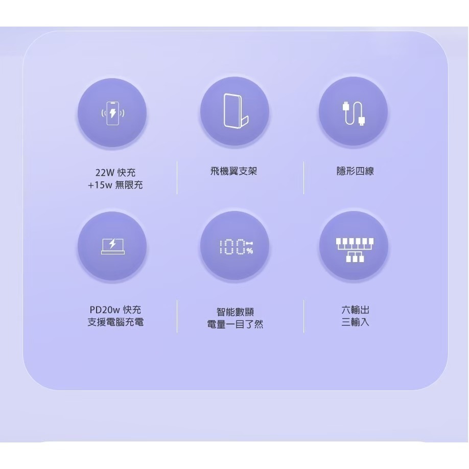 【7-ELEVEN 門市團購】ONAIR 行動電源 自帶線 10000mAh 磁吸 行動充 無線充電 無線充 支架 X1-細節圖10