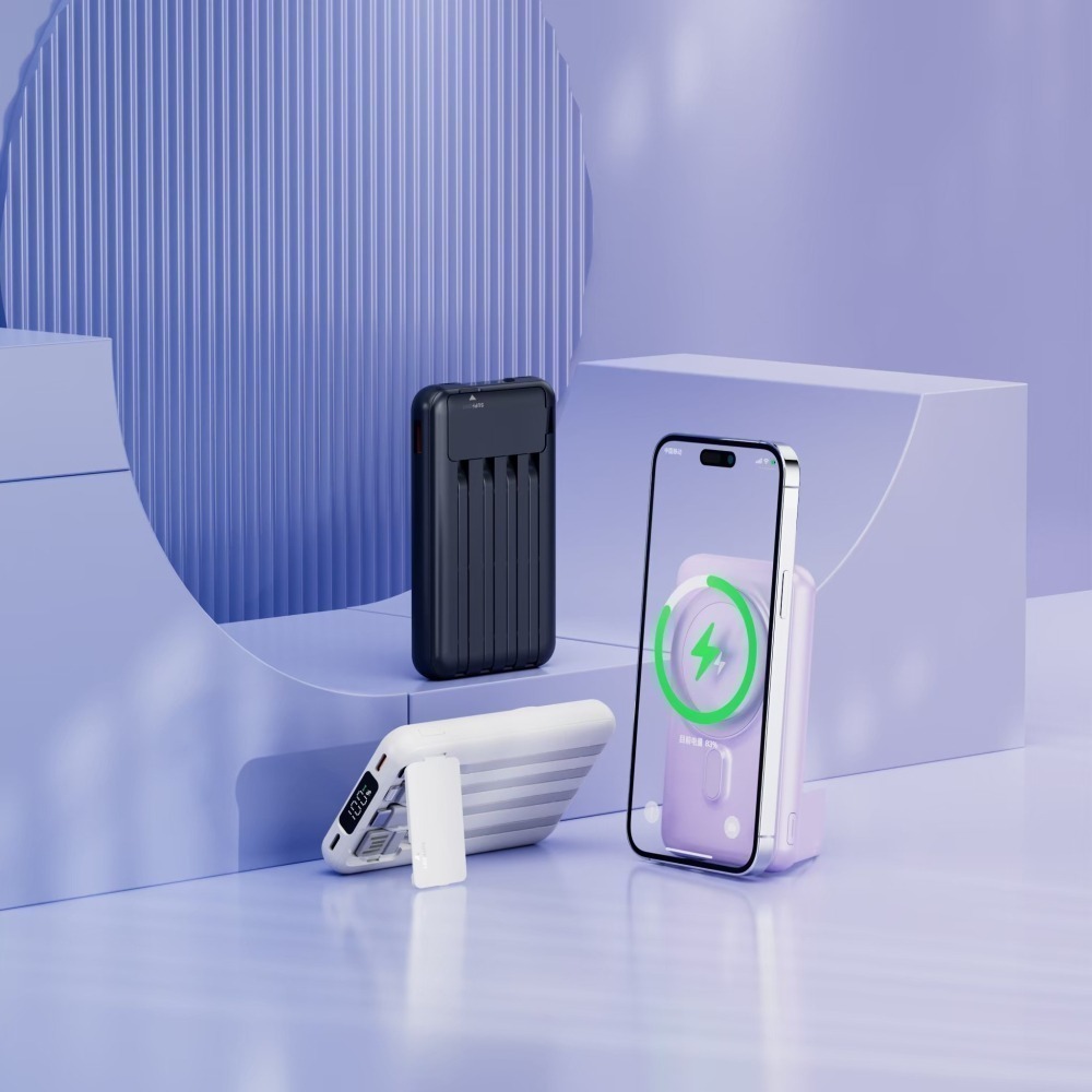 【7-ELEVEN 門市團購】ONAIR 行動電源 自帶線 10000mAh 磁吸 行動充 無線充電 無線充 支架 X1-細節圖11