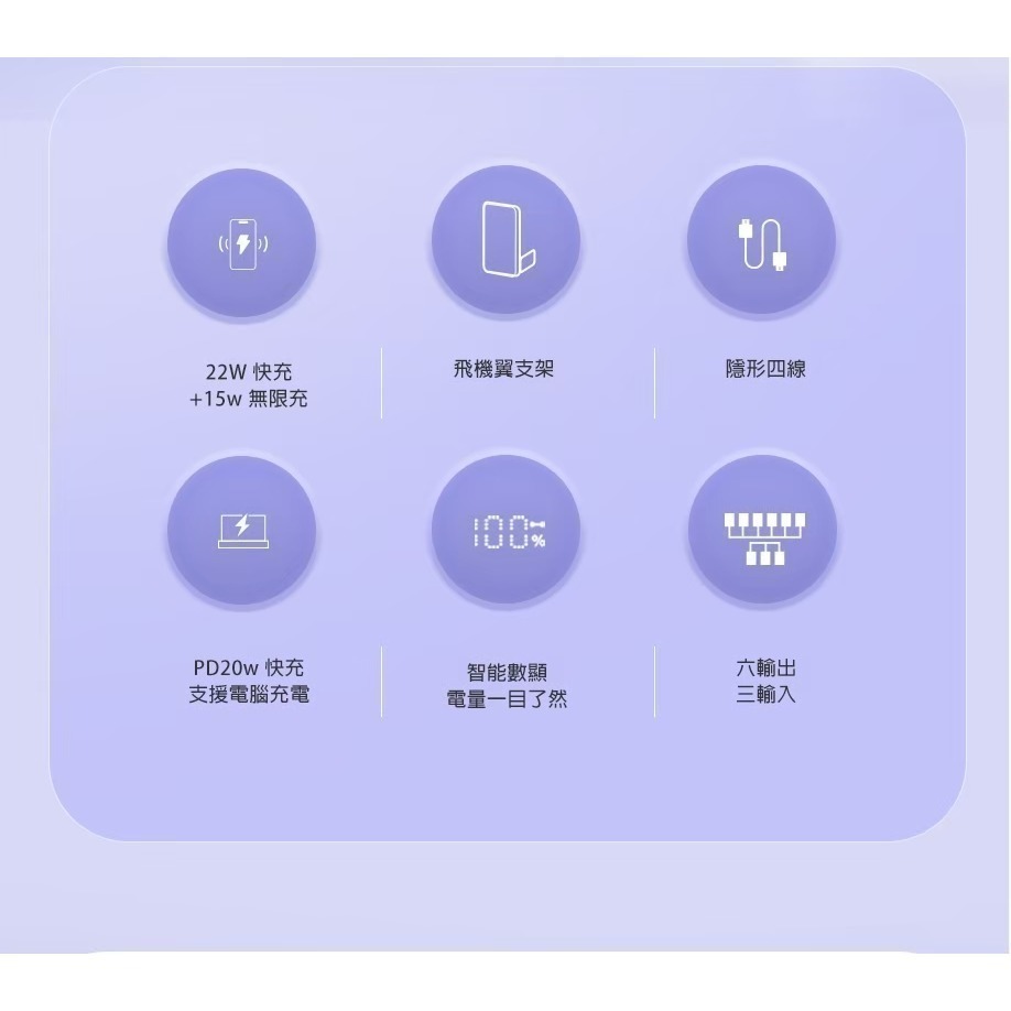 【限時購】ONAIR 行動電源 自帶線 10000mAh 磁吸 行動充 無線充電 無線充 支架 X1-細節圖10