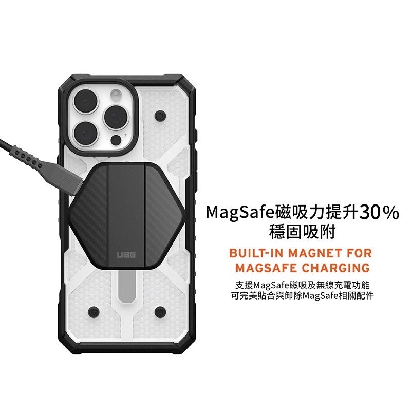 UAG iPhone 16 Plus Pro / Pro Max 磁吸 耐衝擊 經典保護殼 透色 MagSafe 手機殼-細節圖4