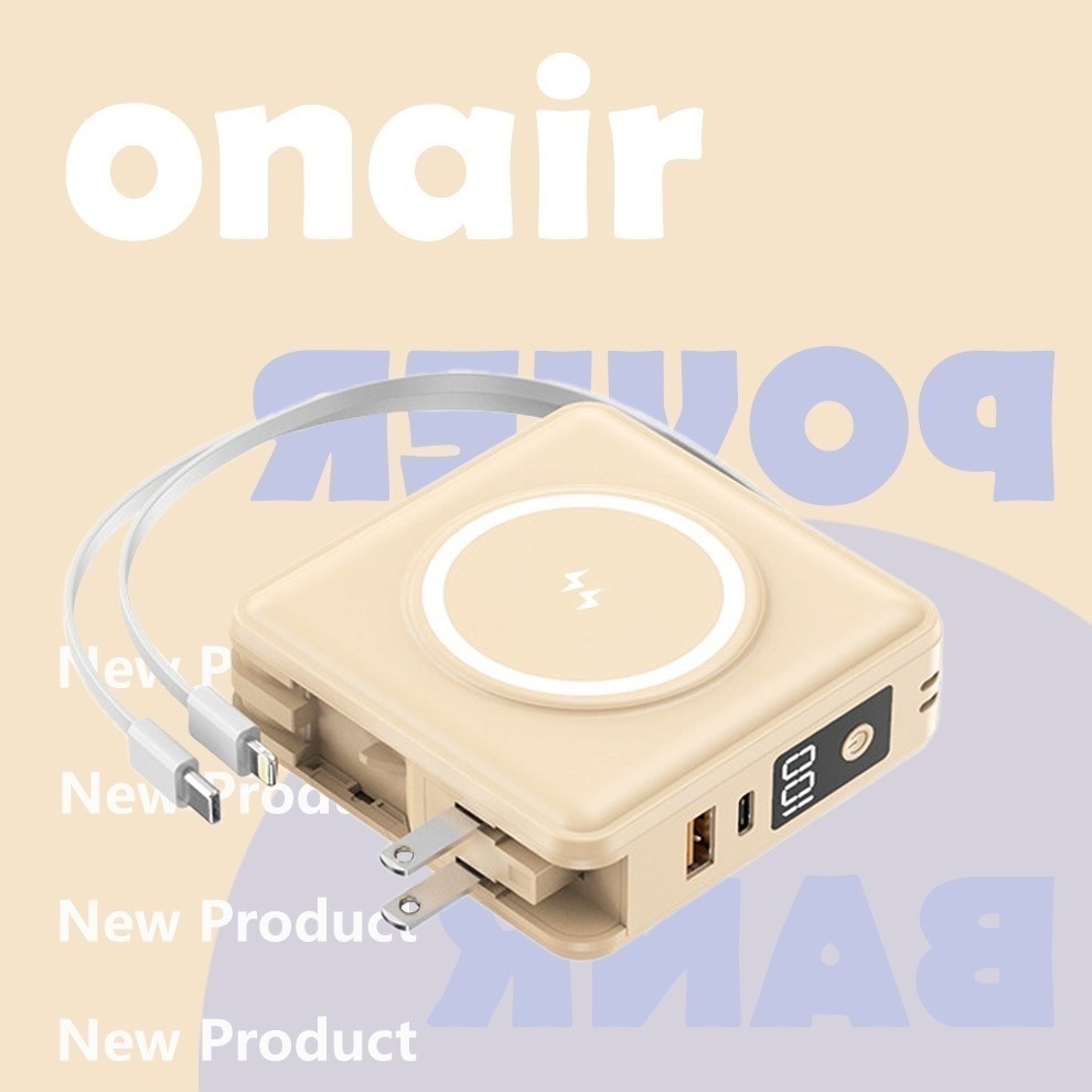 【買一送一】ONAIR 萬能充 行動電源 磁吸 自帶線 15000mAh 插頭 無線充電 支架 行動充 五色 F11A-規格圖11