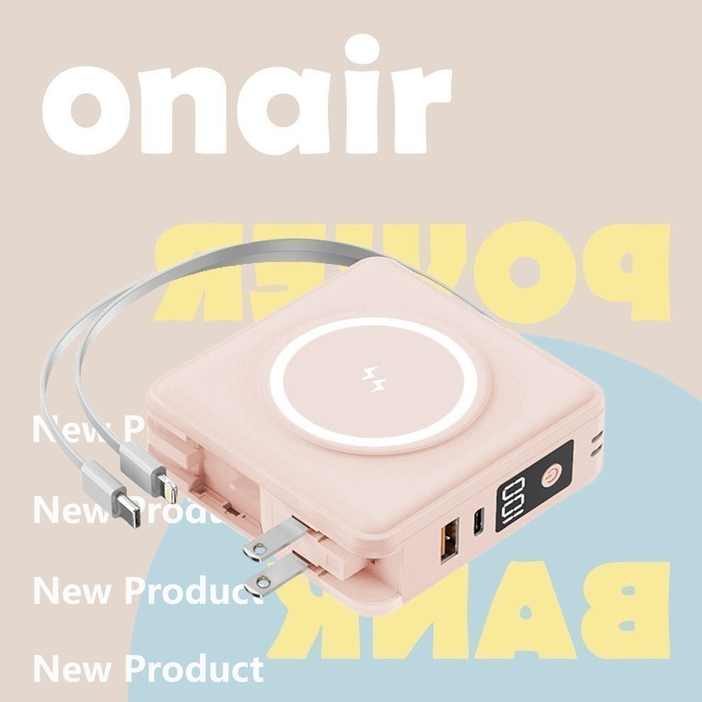 【買一送一】ONAIR 萬能充 行動電源 磁吸 自帶線 15000mAh 插頭 無線充電 支架 行動充 五色 F11A-規格圖11