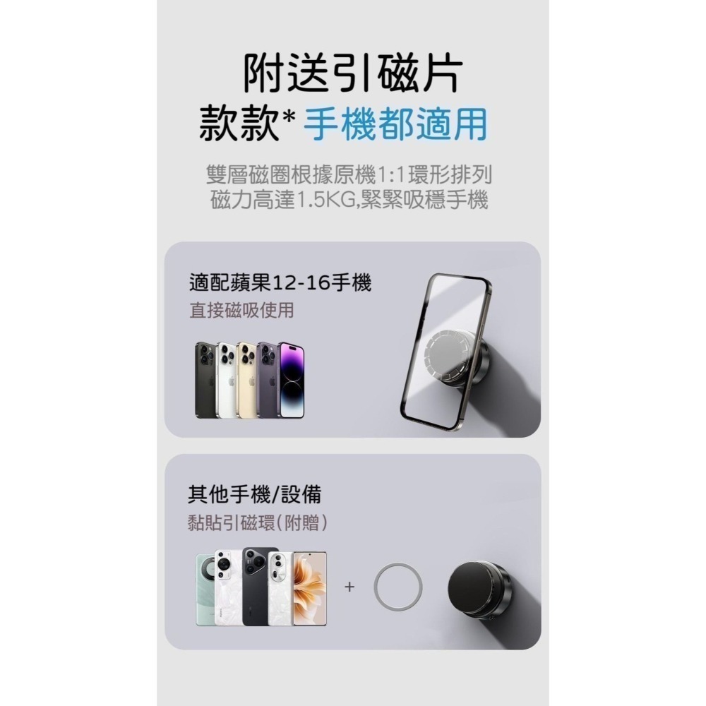 【限時購】ONAIR 真空吸附 磁吸支架 手機支架 全自動吸附 360旋轉 車用 磁吸真空支架-細節圖6