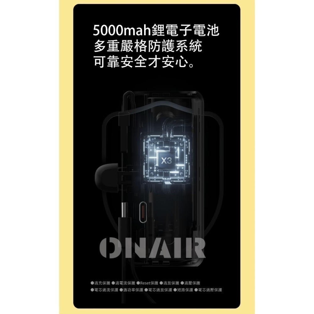 【7-ELEVEN 門市團購】ONAIR 直插式 快充 行動電源 口袋充 快充 行動電源 5000mAh 蘋果 三星-細節圖10