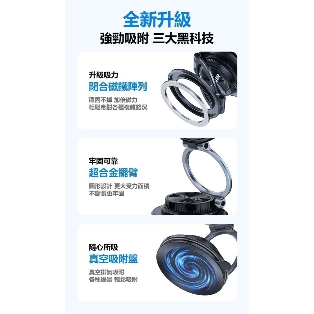 【7-ELEVEN 門市團購】ONAIR 二代 超薄金屬 真空 磁吸 手機支架 360旋轉 可折疊 車用 支架 手機架-細節圖3