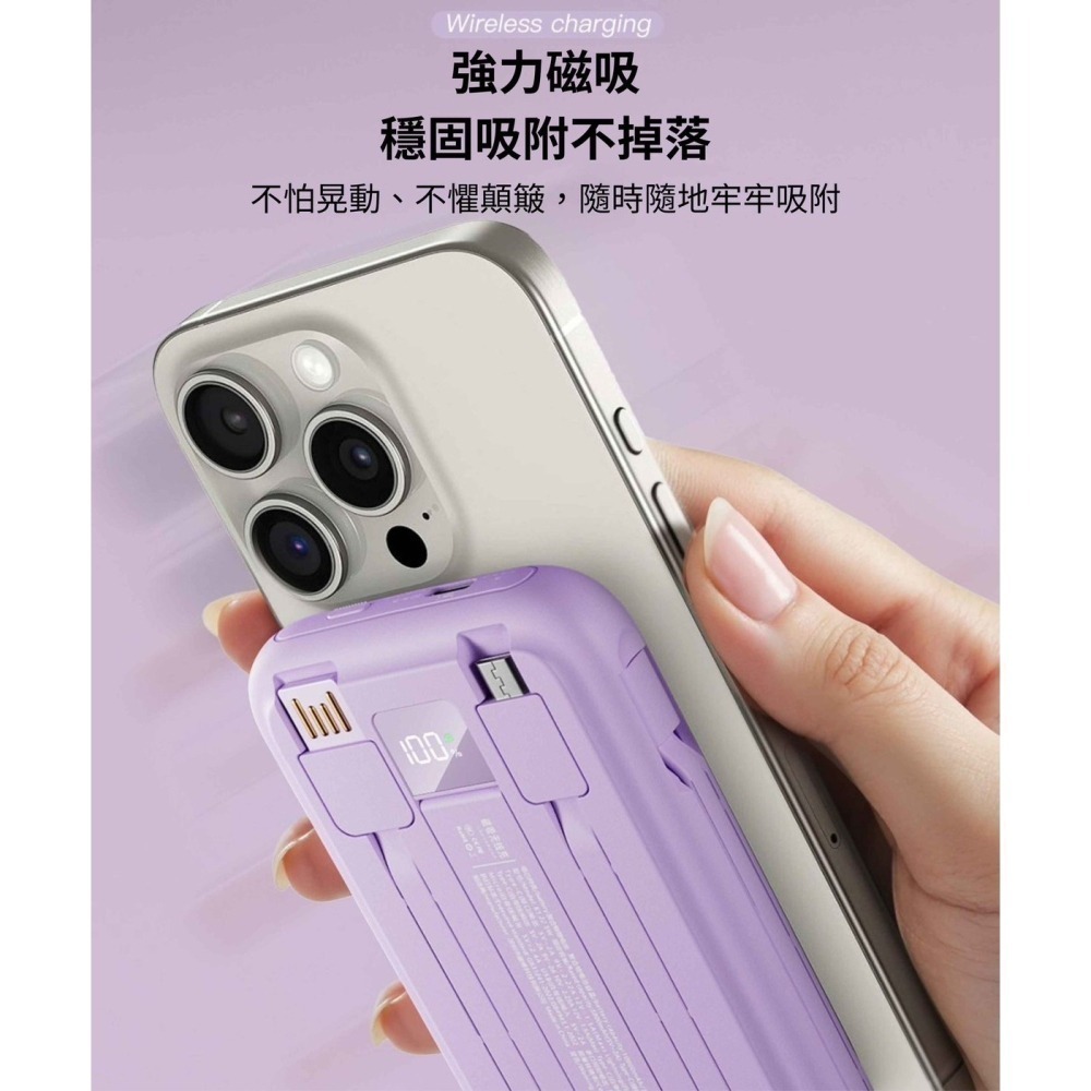 【限時購】ONAIR 全功能三合一磁吸無線行動電源｜自帶四線快充支架｜手機/耳機/手錶通用  K1-細節圖6