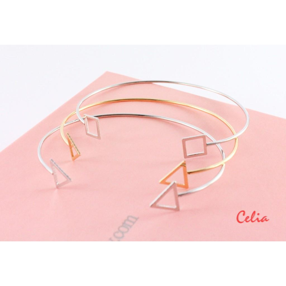 Celia＇s 莎莉亞-簡約幾合圖形C型手環 手鐲-細節圖4