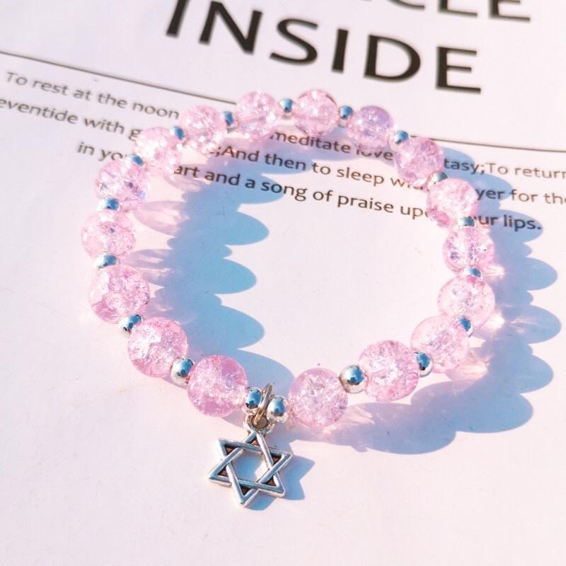 Celia 莎莉亞 ｜水晶｜ 爆花 水晶 星星 串珠 彈力繩 手鍊 姐妹款 送禮-細節圖4