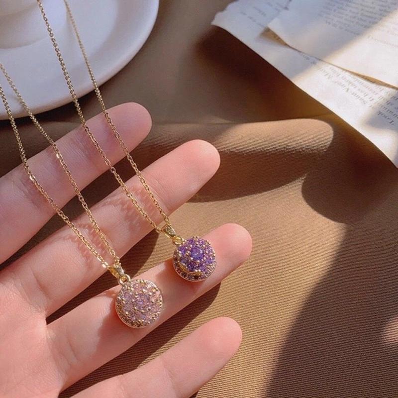 Celia 莎莉亞 時來運轉 轉珠 鈦鋼 項鍊 微鑲 顯白 水波鏈 鎖骨鍊 不褪色 抗過敏 超美 送禮 禮物-細節圖3