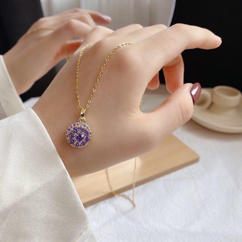 Celia 莎莉亞 時來運轉 轉珠 鈦鋼 項鍊 微鑲 顯白 水波鏈 鎖骨鍊 不褪色 抗過敏 超美 送禮 禮物-細節圖4