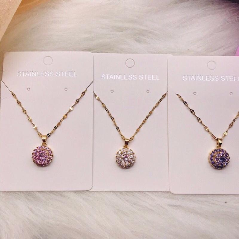 Celia 莎莉亞 時來運轉 轉珠 鈦鋼 項鍊 微鑲 顯白 水波鏈 鎖骨鍊 不褪色 抗過敏 超美 送禮 禮物-細節圖5