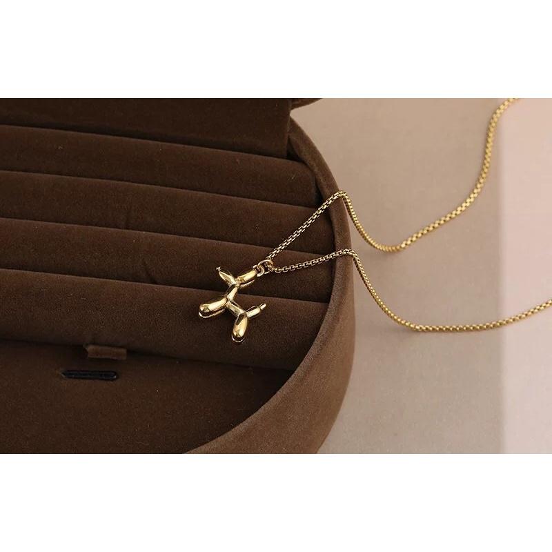 Celia 莎莉亞 狗狗 項鍊 貴賓狗 鎖骨鏈 鈦鋼 抗敏 保色 送禮 禮物 可愛-細節圖2