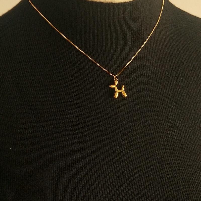 Celia 莎莉亞 狗狗 項鍊 貴賓狗 鎖骨鏈 鈦鋼 抗敏 保色 送禮 禮物 可愛-細節圖5