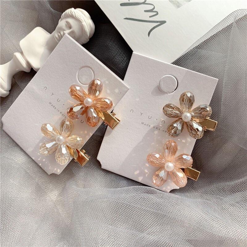 小花 小爪夾 邊夾 壓夾 清新 文青 韓版飾品 學生 閨蜜 髮夾 禮品 禮物-細節圖4