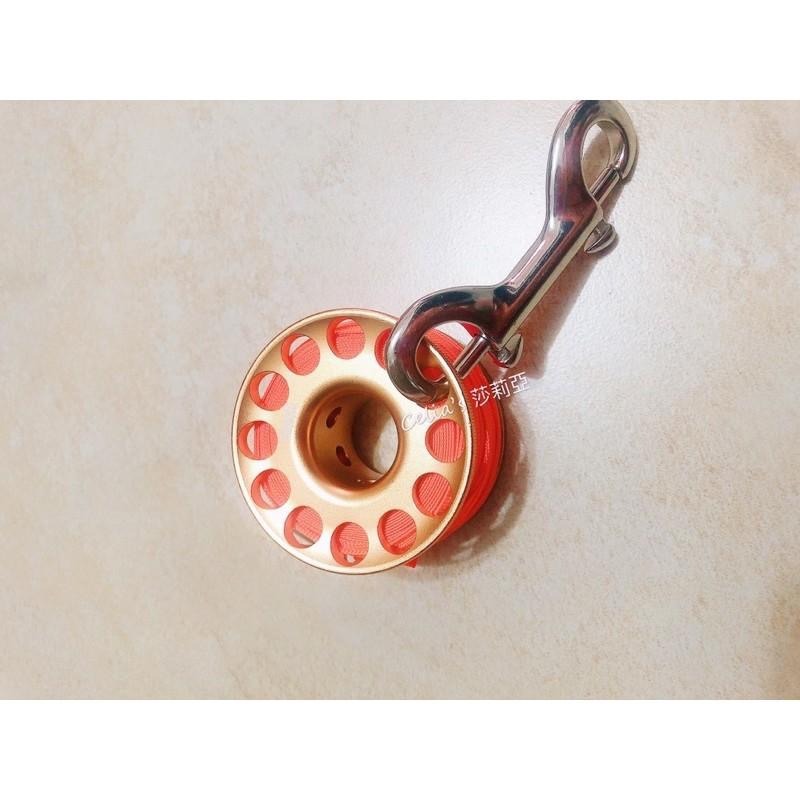 ✨現貨✨潛水 必備 浮力袋 鋁合金 30米 迷你 線軸 捲線器 手輪 水肺潛水 附贈雙頭勾-細節圖8