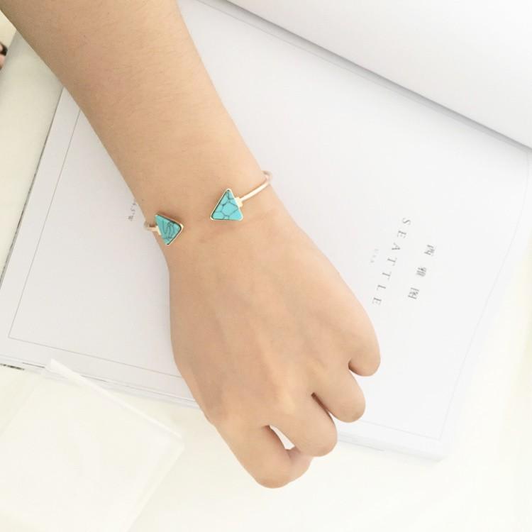 Celia＇s 莎莉亞-現貨-韓式簡約 大理石紋 湖水綠 C型手環-細節圖3