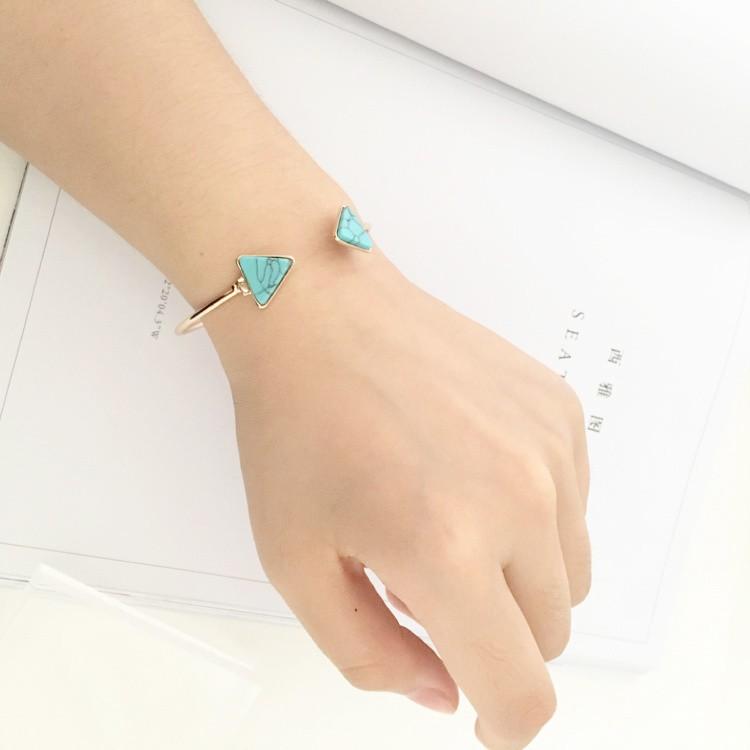 Celia＇s 莎莉亞-現貨-韓式簡約 大理石紋 湖水綠 C型手環-細節圖5