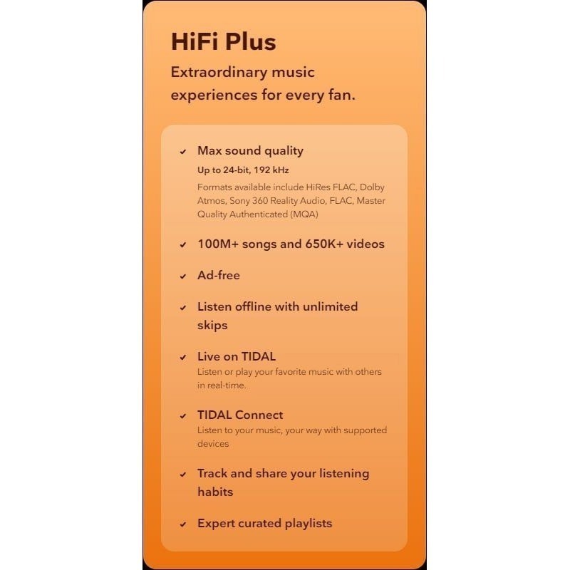 TIDAL MAX HiFi Plus 無損 無損音樂 獨立 音質 音樂 高音質 HIFI 耳機 音響 tidal-細節圖2