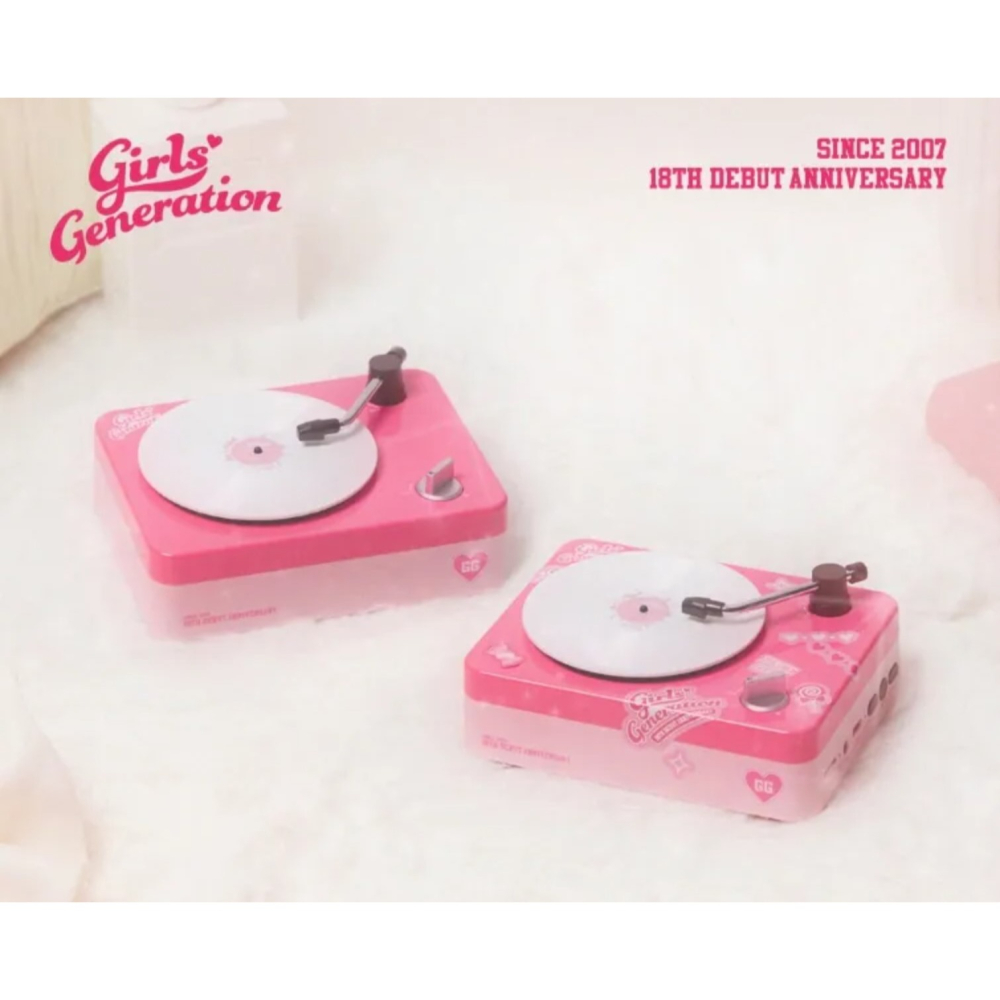 【全新未拆】少女時代 Girls＇ Generation｜18週年限定 復古黑膠唱片機藍牙音箱｜藍牙音響 音箱 太妍-細節圖5