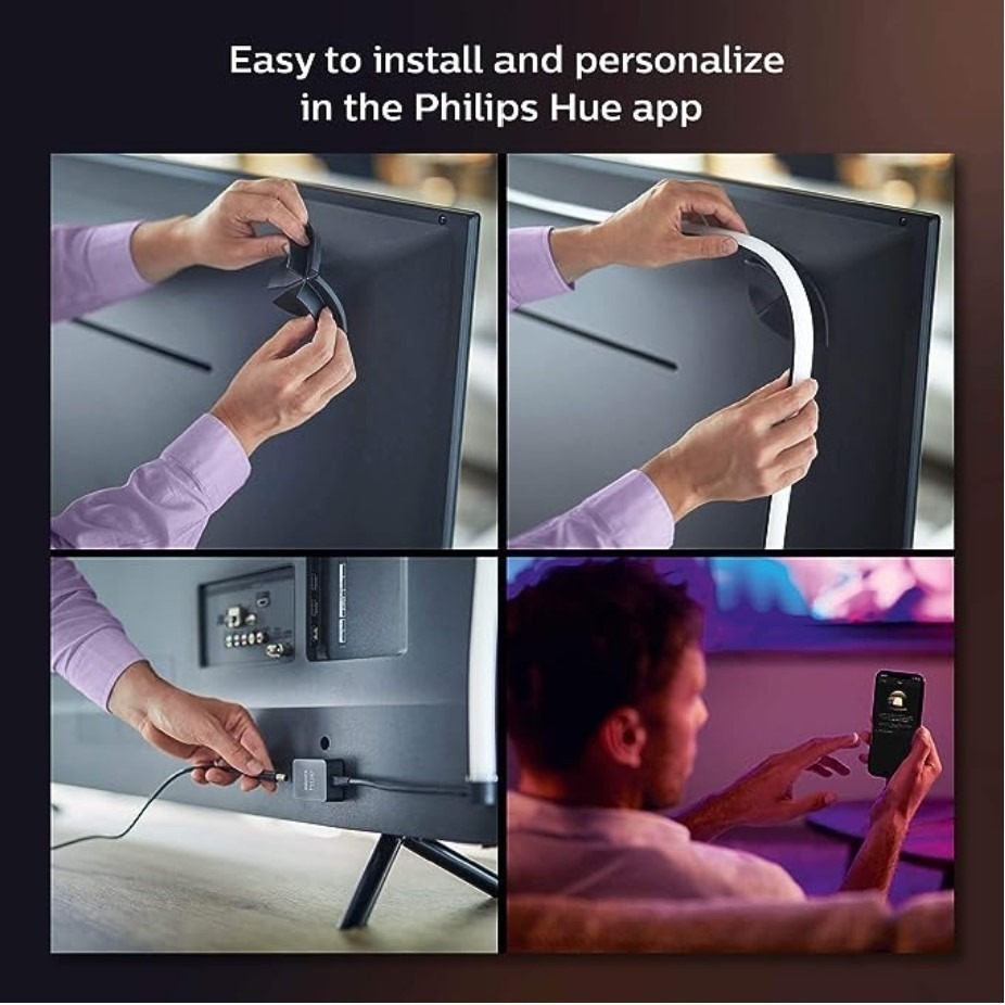 【全新未拆】Philips Hue Play 漸變全彩情境 電視燈條 65吋｜影音同步 智慧照明｜飛利浦 TV 燈帶 燈-細節圖4