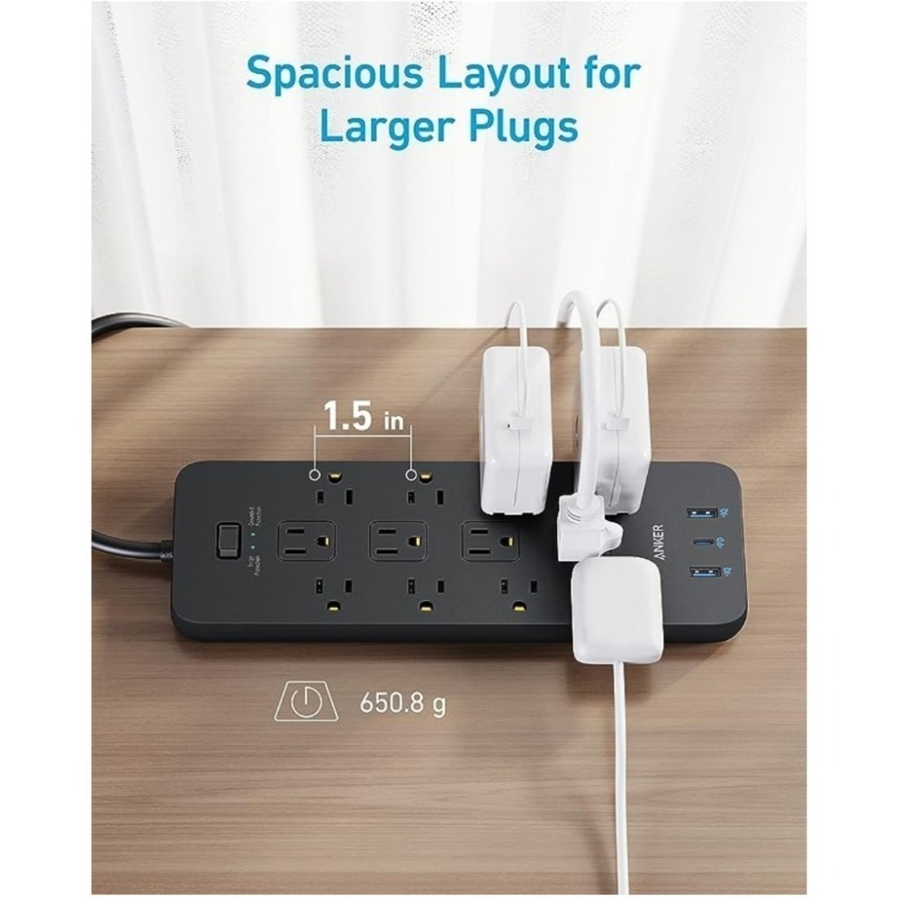 【全新未拆現貨】Anker 351 Power Strip 12孔 3USB 延長線 PowerIQ 快充 安可 電源線-細節圖6