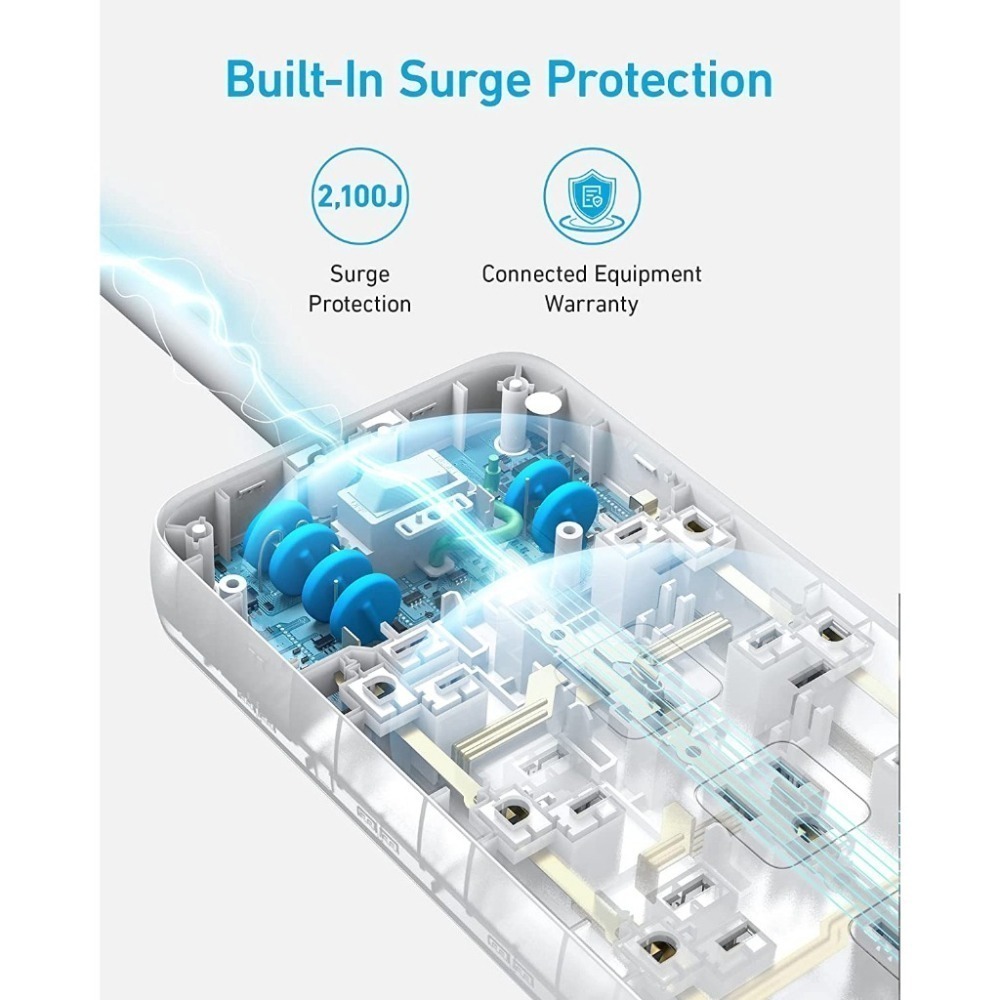 【全新未拆現貨】Anker 351 Power Strip 12孔 3USB 延長線 PowerIQ 快充 安可 電源線-細節圖7