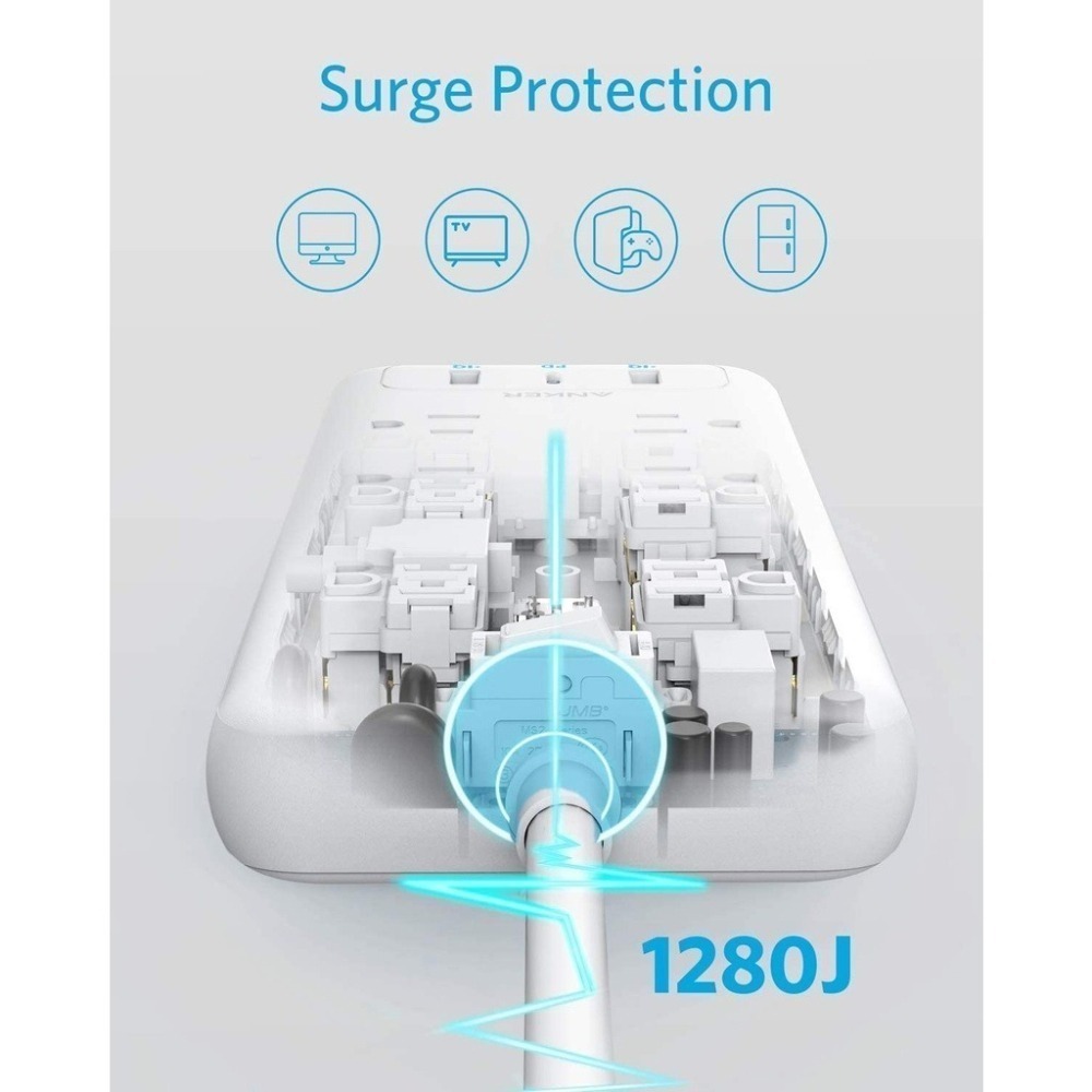 【全新未拆現貨】Anker 351 Power Strip 12孔 3USB 延長線 PowerIQ 快充 安可 電源線-細節圖8