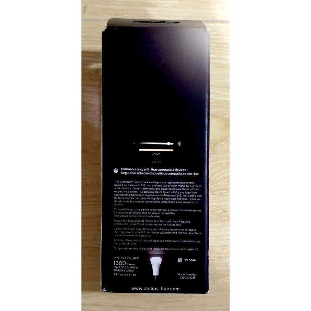【全新拆封】Philips Hue 智慧燈泡 1600流明 高亮度 暖白光 藍牙版 燈泡 E26 燈泡 飛利浦 E27-細節圖2