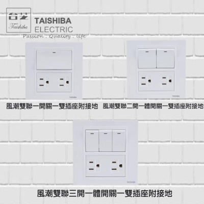 台芝 TAISHIBA 風潮系列 接地插座 開關 TLS4516 TLS4546 TLS4556