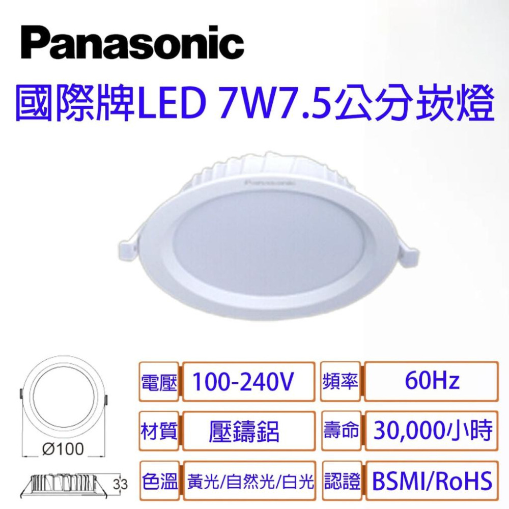 國際牌 新款 崁燈 15CM 12CM 9.5CM 7.5CM 薄型 厚度3.5CM-細節圖5