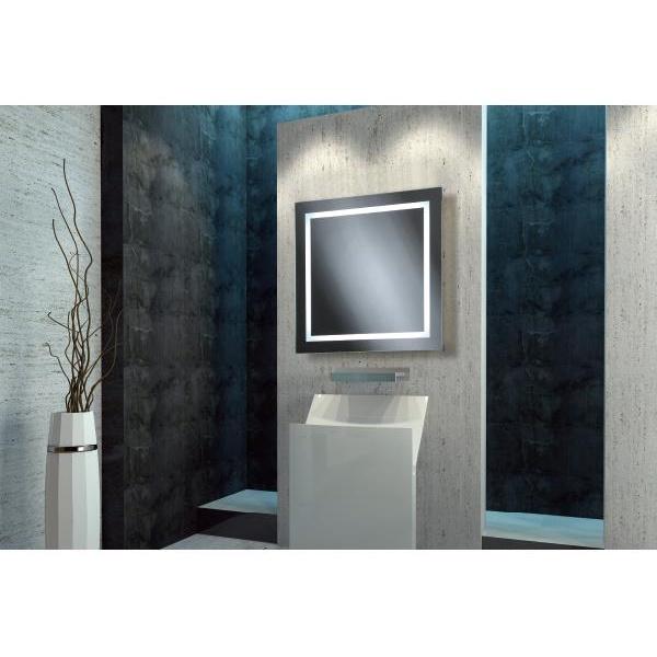 華冠牌 台灣製 環形 LED燈衛浴鏡 65x65cm 光學觸控感應 電熱除霧 直式 大尺寸 防蝕明鏡 浴室鏡 鏡子-細節圖2