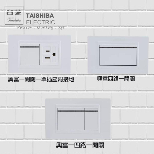 台芝 TAISHIBA 興富系列 接地插座 開關 TSS1325 TSS041 TS1242