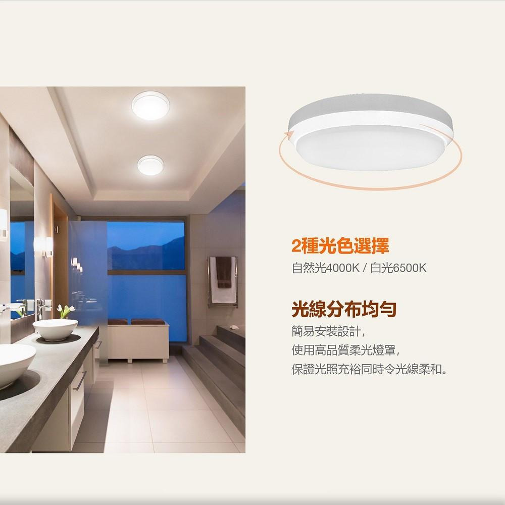 OSRAM 歐司朗 LED 20W 防水 吸頂燈 防塵防水 IP65 晶享吸頂燈-細節圖3