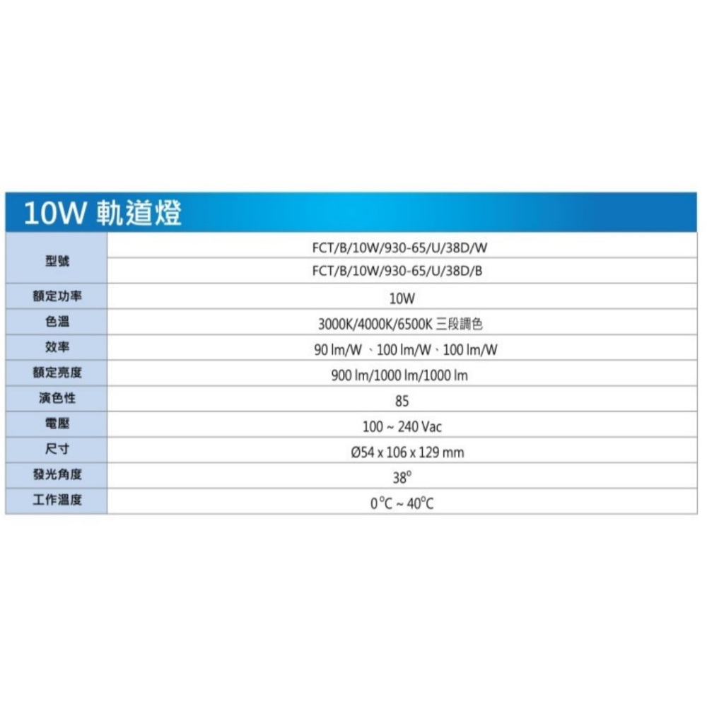 億光 星悅 LED 10W 軌道燈 使用控制鍵 變化三種色溫 邱比特 雅緻白 耀石黑-細節圖2