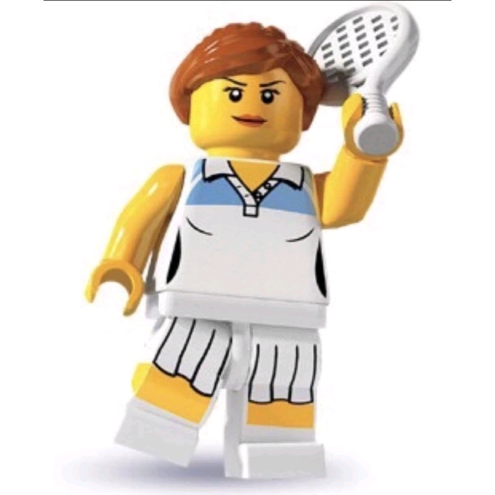 樂高 8803 人偶包第3代(已組單售) 印地安酋長 ，網球女孩-細節圖3