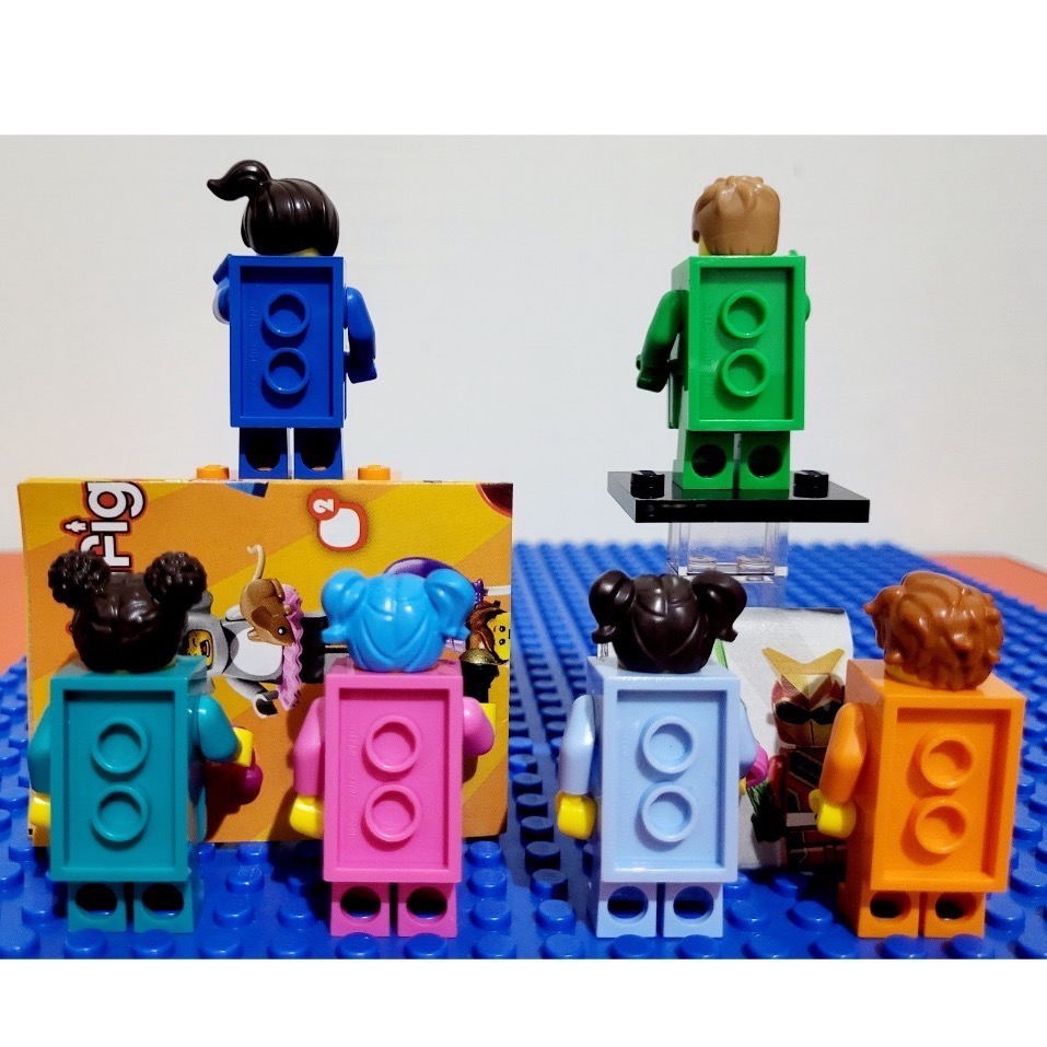 樂高 BAM 自組人偶： 湖水綠積木人 、粉紅積木人、 淡藍色積木人 、橘色積木人 、深藍色積木人 、綠色積木人-細節圖2