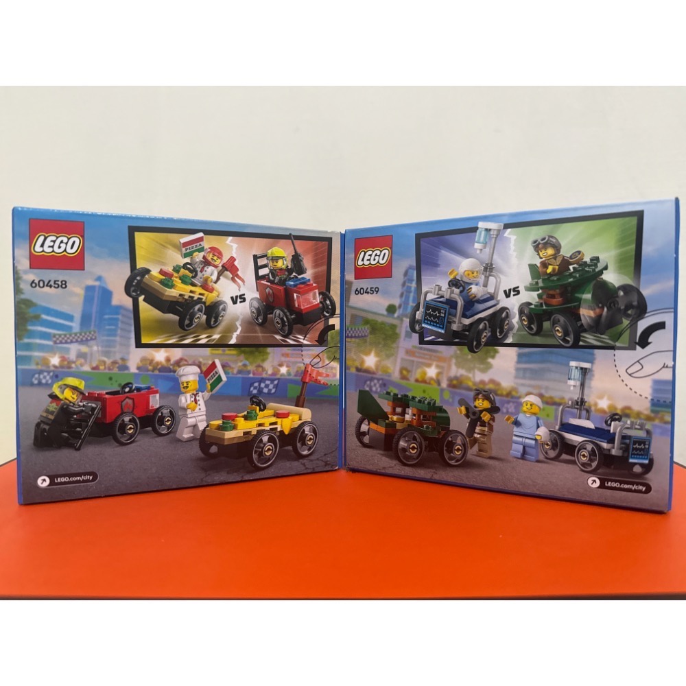 樂高 60458 披薩vs.消防車賽車套裝；樂高 60459 飛機vs.病床賽車套裝（City 系列）-細節圖2