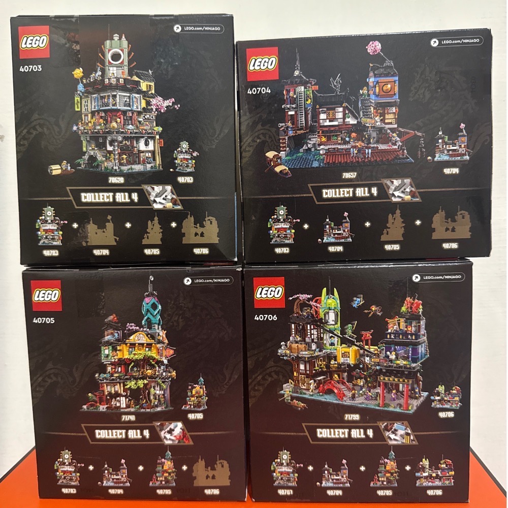 一套四款： 40703 迷你忍者城，40704 迷你忍者港，40705 迷你忍者花園， 40706 迷你忍者市集-細節圖2