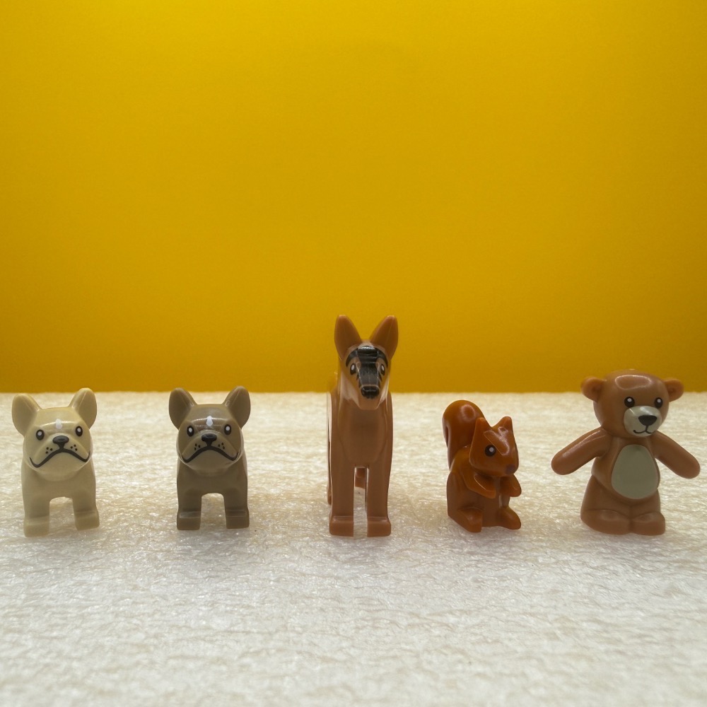 樂高動物零件：哈巴狗/法鬥、警犬/狼犬、松鼠、泰迪熊-細節圖2