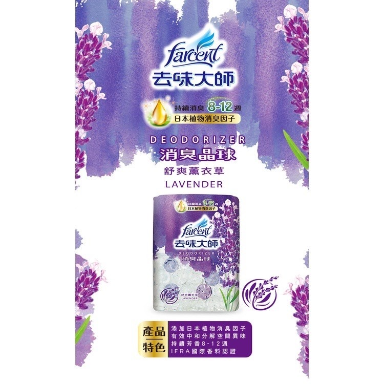 花仙子 去味大師晶球消臭劑 盒裝350ml 潔淨 / 薰衣 / 櫻花 晶球消臭 消臭晶球 (超商取貨限12個 )-細節圖7